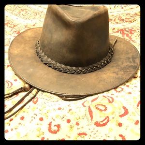 Large Leather Hat